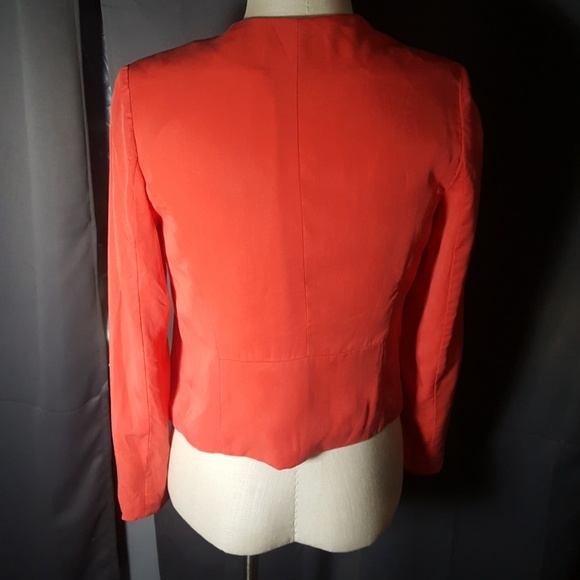 BANANA REPUBLIC DEEP CORAL JACKET SZ 6 - Picture 4 of 7